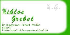 miklos grebel business card